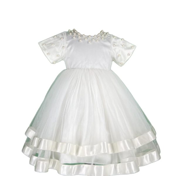 Fairy Dolls Baby Girls Baptism Dress with Lace Work