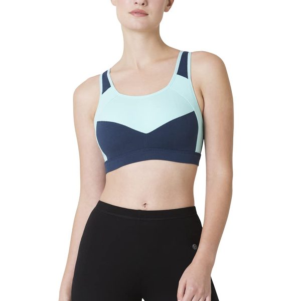 Van Heusen Women's Cotton Padded Wireless Racerback Medium Impact Sports Bra - Anti Bacterial, Full Coverage