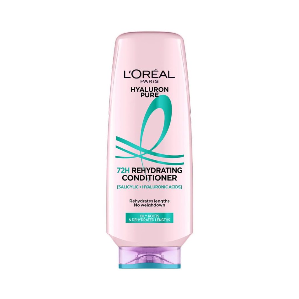 L’Oréal Paris Hyaluron Pure 72H Rehydrating Conditioner for smooth tangle-free hair, 175 ml