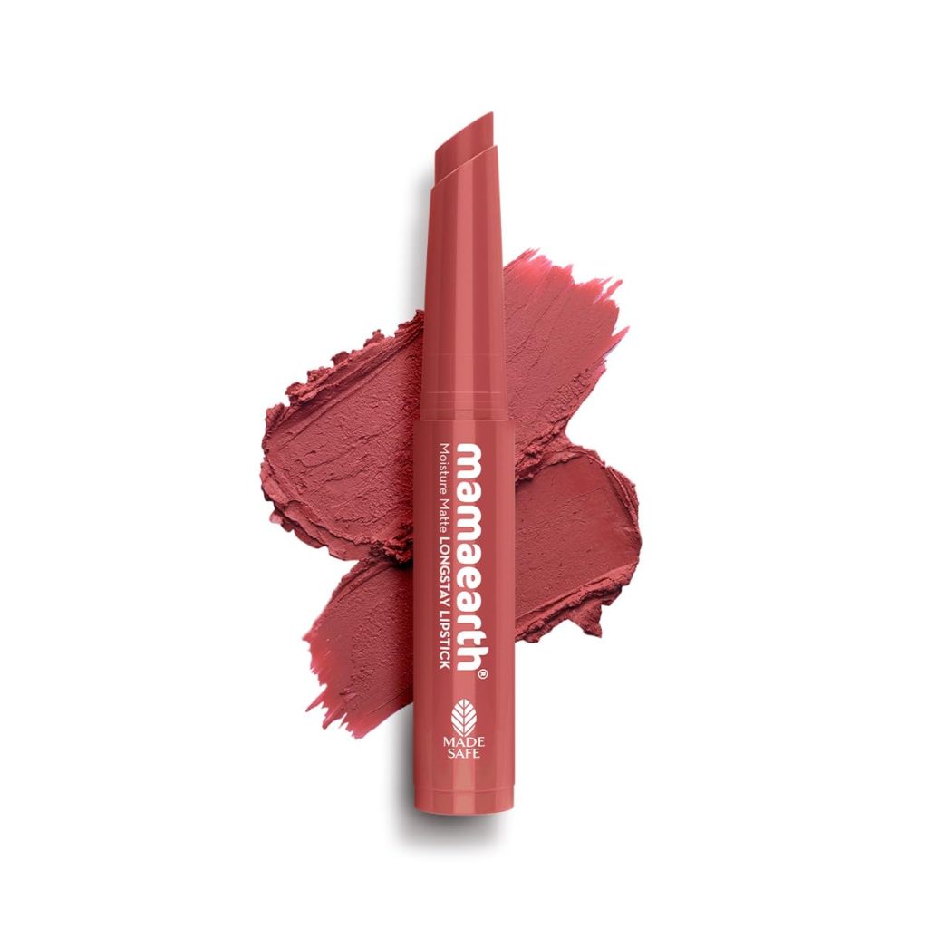 Mamaearth Moisture Matte Longstay Mini Lipstick with Avocado Oil & Vitamin E for 12 Hour Long Stay-01 Carnation Nude - 0.7 g