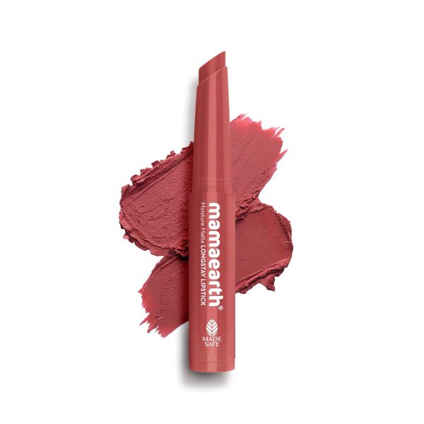 Mamaearth Moisture Matte Longstay Mini Lipstick with Avocado Oil & Vitamin E for 12 Hour Long Stay-01 Carnation Nude - 0.7 g