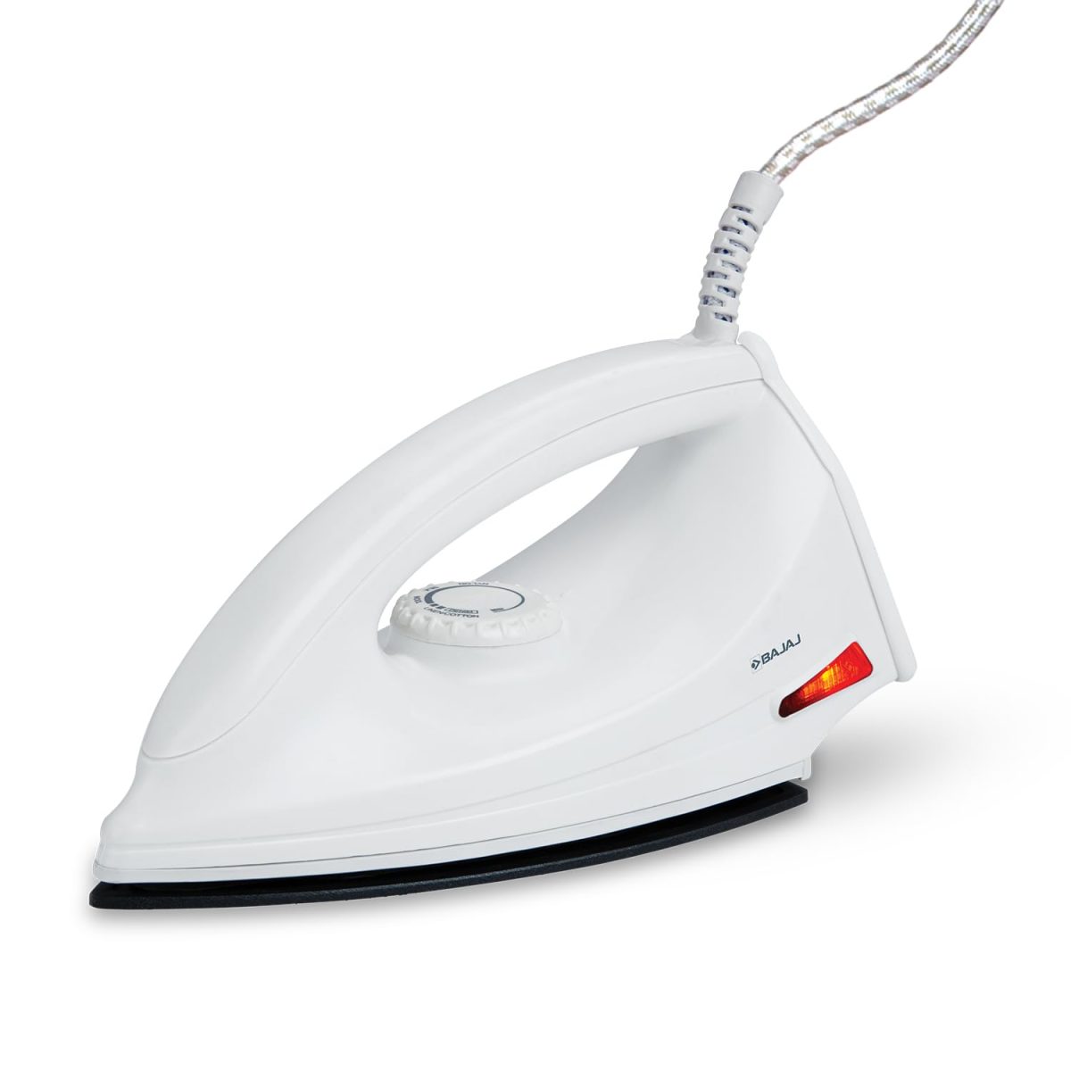 Bajaj DX-6 1000 Watts Dry Iron with Advance Soleplate and Anti-bacterial German Coating Technology, White, Plastic