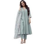 SHIENZY Women's Embroidered Work Chanderi Kurta & Pant With Dupatta || Straight Kurta Outfits || Ethnic Set (1656 Kurta Set)