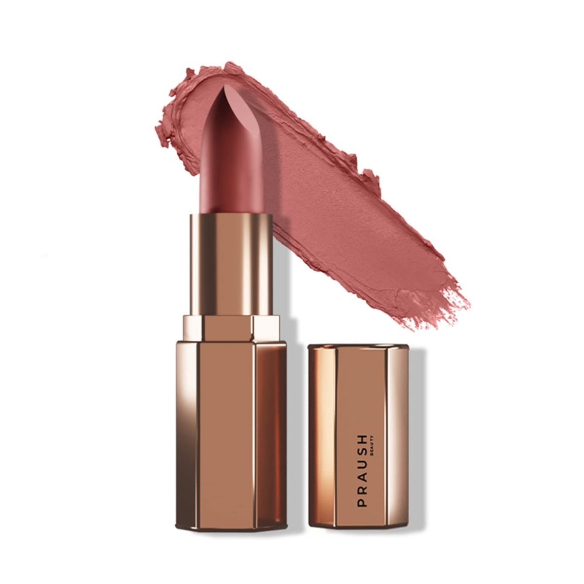 PRAUSH BEAUTY (Formerly Plume) Plush Matte Lipsticks Super Light & Hydrating, Long Lasting, Rich Pigment, Smooth Soft Matte Finish, 4g (High Tea)