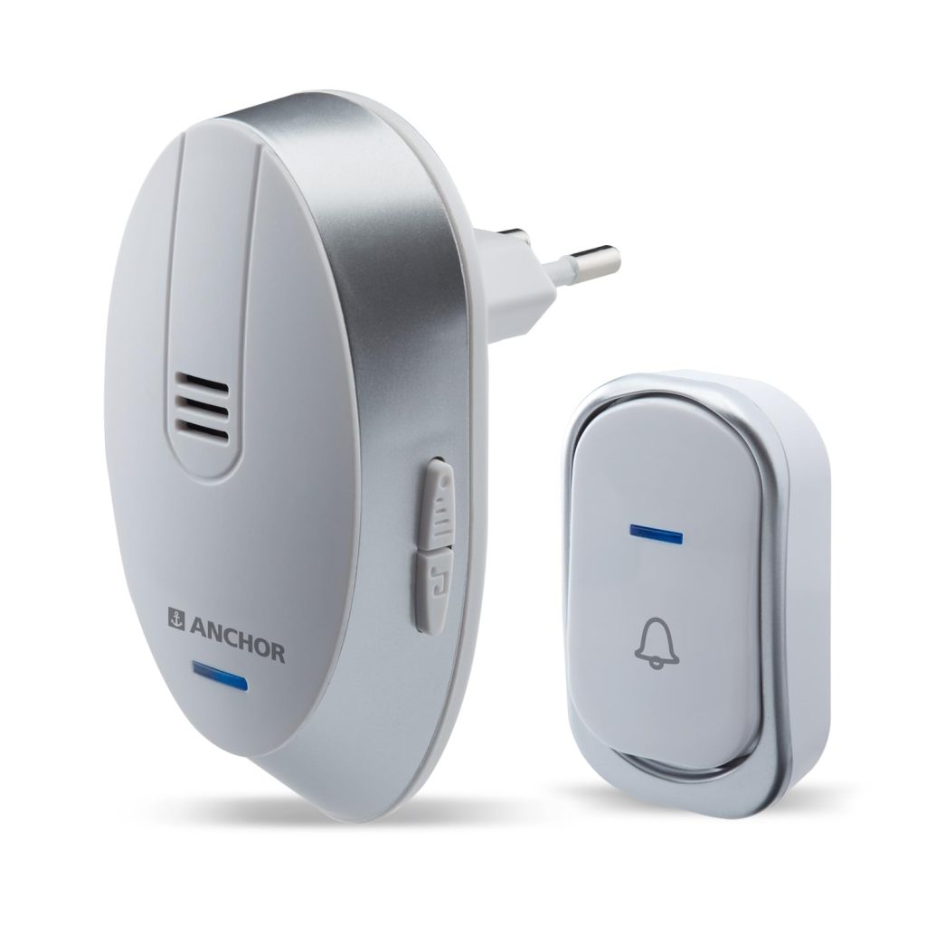 Anchor by Panasonic Wireless Doorbell | 45 Melodies Calling Bell for Home, Office with 120 Meter Operating Range | Door Bell for home (22730)