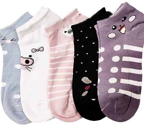 SHOPCASH Women's Ankle Socks for Casual & Sports Multicolor Odour Free Fancy Multi design Socks Pack