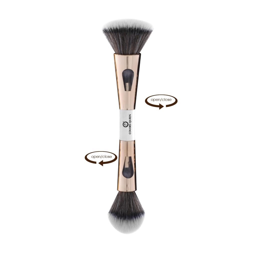 Colors Queen 4 in 1 Multifunctional Makeup Brush Set with Foundation Brush, Powder Brush, Eyeshadow Blending Brush & Flat Brush | Feathery Soft Bristles Makeup Brushes for Women