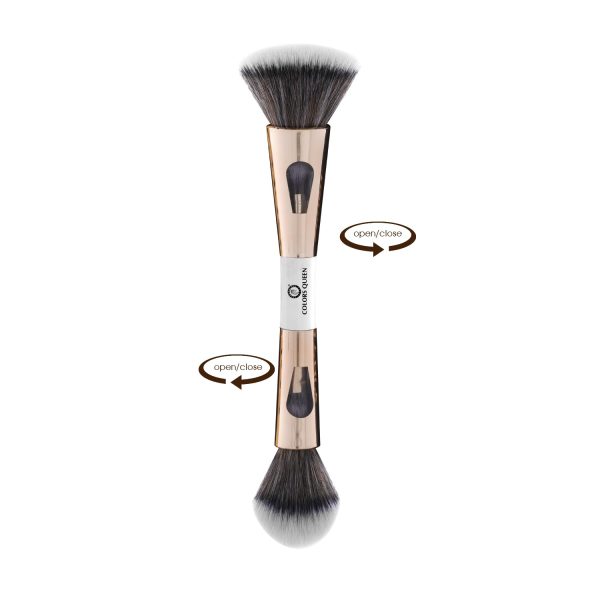 Colors Queen 4 in 1 Multifunctional Makeup Brush Set with Foundation Brush, Powder Brush, Eyeshadow Blending Brush & Flat Brush | Feathery Soft Bristles Makeup Brushes for Women