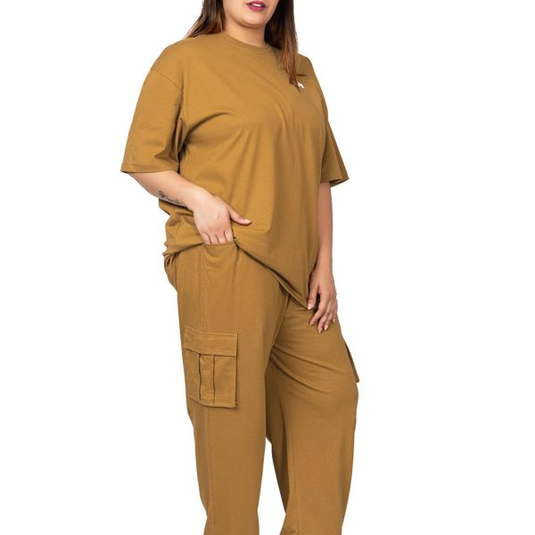 Kepa Plus Size Summer Co Ord Set for Women | Top and Lower Set with Stretchable Waistband | Stylish Airport Outfit for Women | Western Track Suit Co-Ord Set for Casual Wear