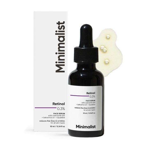 Minimalist Anti-Aging Night Serum with 0.3% Retinol & Q10 | Suitable for All Skin Types | Fine Lines & Wrinkles Reduction Serum for Beginners | Water-Free Formula for Stability & Nourishment | Fragrance-Free & Non-Comedogenic | For Women & Men | 30 ml