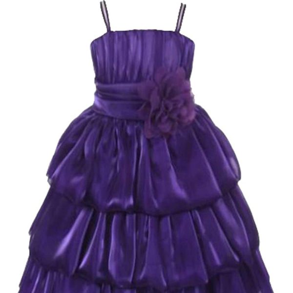 SOFYANA Girl's Satin A-Line Maxi Dress
