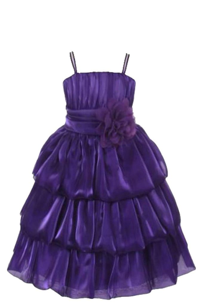 SOFYANA Girl's Satin A-Line Maxi Dress
