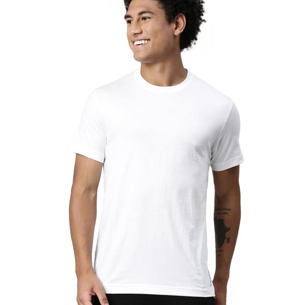 Levi's 025 Men's Premium Soft Cotton Solid T-Shirt - Round Neck, Short Sleeves with Side Branding (Pack of 1)