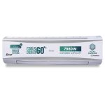 Haier 2.4 Ton 3 Star HEXA Inverter Split AC (7980 Watts, Copper, Super Heavy Duty, 7 in 1 Convertible, HD Filter, Cools at 60°C, 20 Mtrs Air Throw - HSU80SHD-AOW3BN-INV,White)