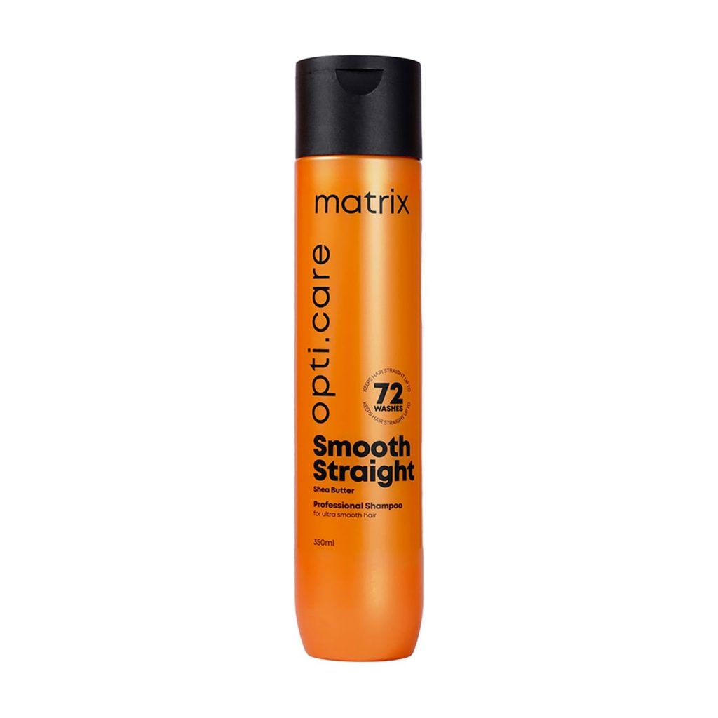 Matrix Opti.Care Professional Shampoo for Salon Smooth Straight Hair | Control Frizzy Hair for up to 4 Days | With Shea Butter | No Added Parabens | (350 ml)