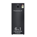 Godrej 436 L 2 Star With AI Tech, 95%+ Food Surface Disinfection With Nano Shield Technology Inverter Frost Free Double Door Regalis Refrigerator (RF EON 438B RCI MT BK, Matt Black)