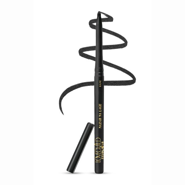 LoveChild Masaba Kajal Pencil Coal Black Matte - Smudge-proof & Waterproof, Long-lasting Deeply Pigmented Eyeliner for Women, Makeup Essential (0.36g)