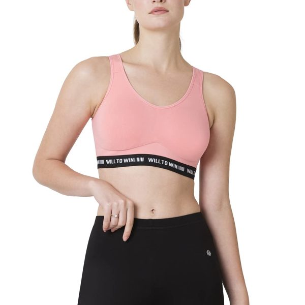 Van Heusen Women's Cotton Non-Padded Wireless Light Impact Sports Bra - Anti Bacterial, Full Coverage