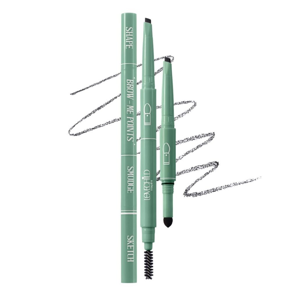 LoveChild Masaba Brow Me Points | Brow Pencil | Transfer Proof & Smudge-Proof | Grey Garnish (Black)
