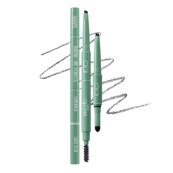 LoveChild Masaba Brow Me Points | Brow Pencil | Transfer Proof & Smudge-Proof | Grey Garnish (Black)