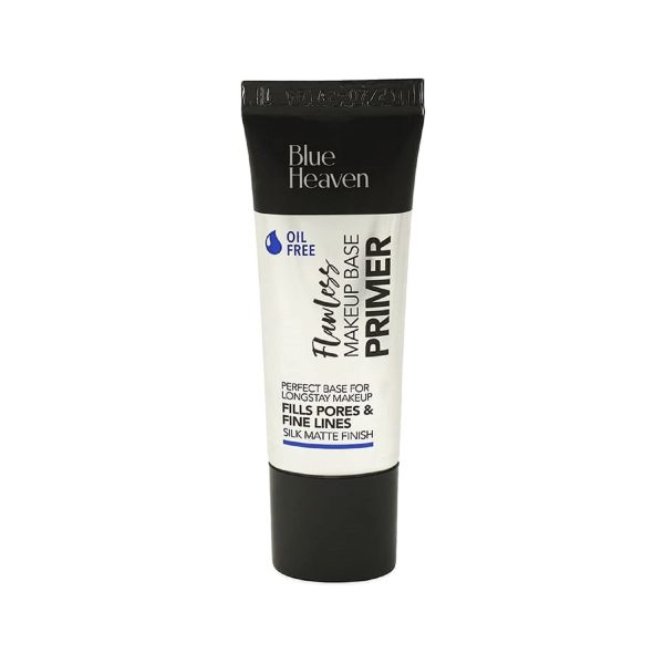 Blue Heaven Flawless Makeup Base Primer | Smooth & Long-Lasting Base | Pores & Fine Lines Minimizer Primer for Face makeup | Silk Matte Finish | Non-Greasy and Oil-Free | Silicon Gel-Based Infused with Aloe Extracts | 16ml