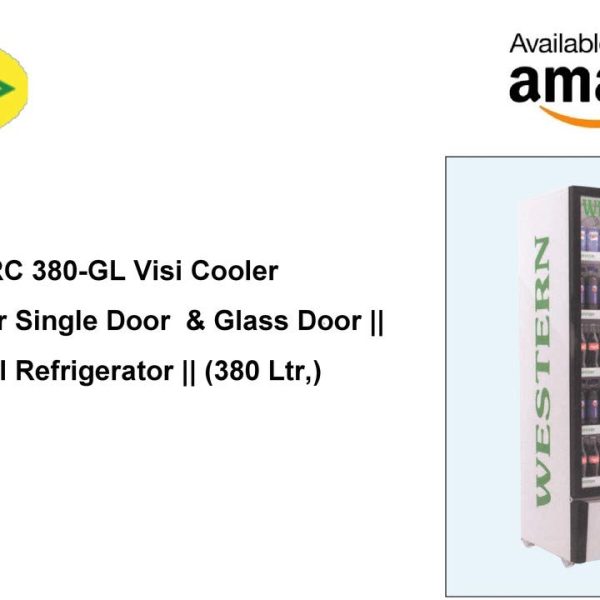 WESTERN Src 380-Gl Visi Cooler Single And Glass Door, Commercial 5 Star Automatic Refrigerator (380 L, Black)