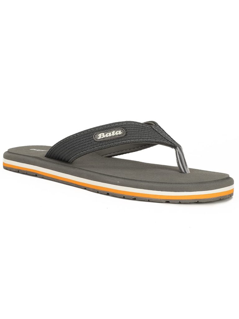 Bata Men ORTHORISE Grey Flip Flops,