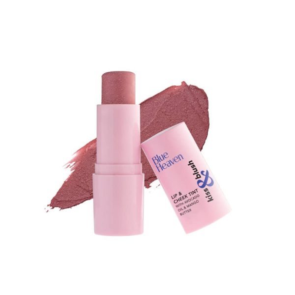 Blue Heaven Kiss & Blush Lip, Cheek & Eye Tint with Avocado Oil & Mango Butter | 3-in-1 blush for face makeup | Rich & Creamy Formula |Easily Blendable | Multipurpose Makeup, Roasted Berry, 8.5gm