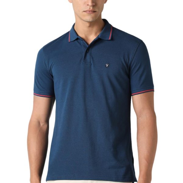 Van Heusen Men's Solid Regular Fit T-Shirt