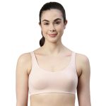 Enamor Low Impact Women's Cotton Everyday Sports Bra - All Day Comfort, Non Padded, Wirefree, High Coverage - SB06