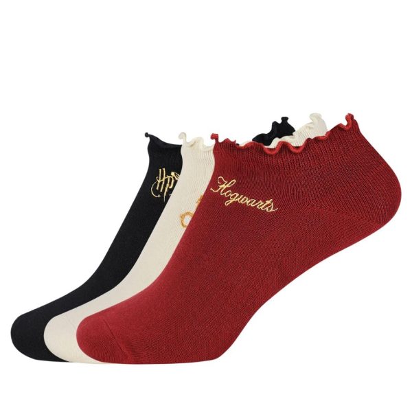 Socksxpress Harry Potter Women's Frilled Ankle Socks - Stylish | Comfortable | Pack of 3