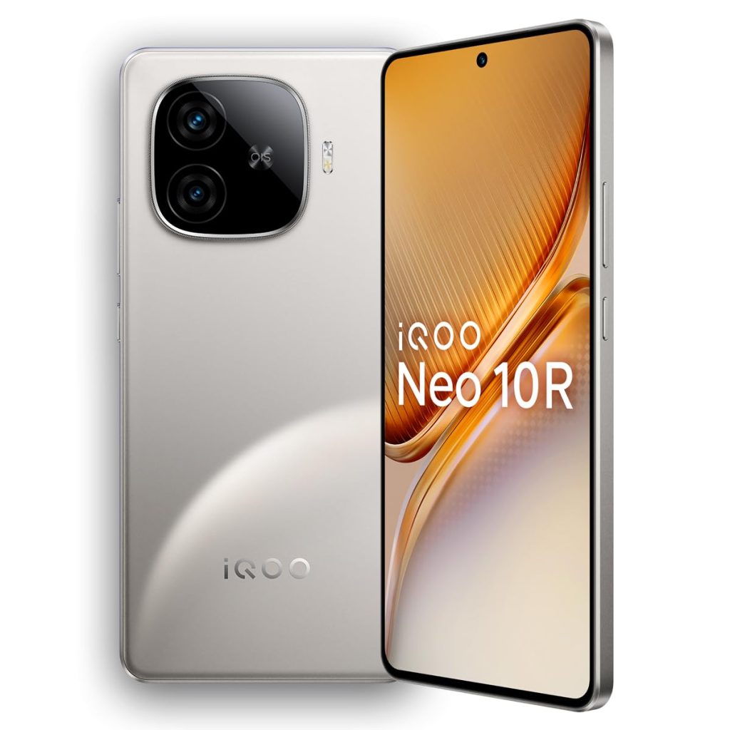 iQOO Neo 10R 5G (Moonknight Titanium, 8GB RAM, 256GB Storage) | Snapdragon 8s Gen 3 Processor | India's Slimmest 6400mAh Battery Smartphone | Segment's Most Stable 90FPS for 5 Hours