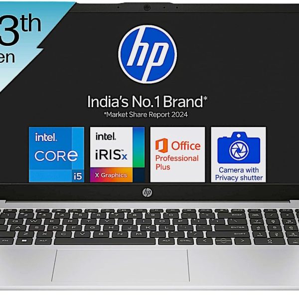 HP Professional 15, 13th Gen Intel Core i5-1334U Turbo Boost, 32GB DDR4, 512 GB SSD, (Win 11 Pro, MSO 21Pro, Silver Gray,1.59kg), 15.6 inch FHD, UHD Graphics, Laptop, Finger Print, Backlit KB, 250 G10