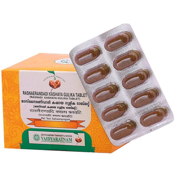 Vaidyaratnam Rasnaerandadi Kashaya Gulika 100 Tablets Ayurvedic Products VRASNKGT100TAB_1