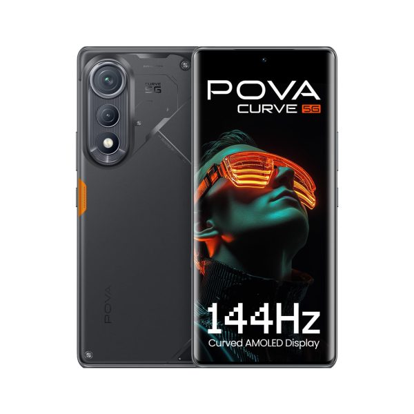 POVA Curve 5G (Geek Black, 8GB+128GB) | 144Hz Curve AMOLED | Slimmest 7.45mm Curve with 5500mAh Battery | Segment's 1st AI with Indian Languages |Best AI Call Assistant | 64MP IMX682 Rear Camera