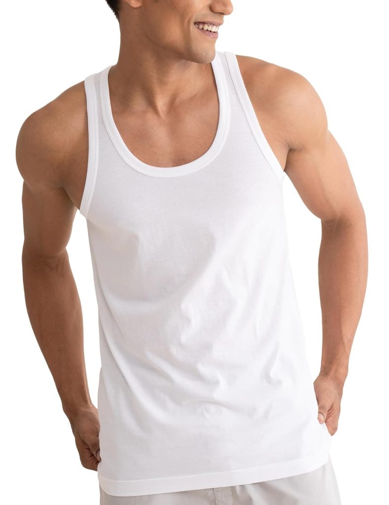 DAMENSCH Neo-Cotton Round Neck Vest for Man, Anti-Bacterial, Shape Retaining Vest, 100% Cotton Banyan for Men, Buttery Soft Inner Baniyan