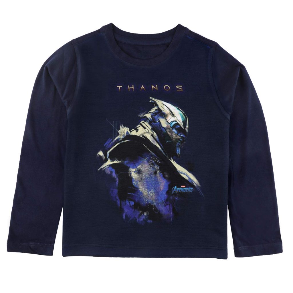 Marvel Avengers by Wear Your Mind Boy's Plain Regular Fit Long Sleeve Top (DMAF0123.3_Navy Blue2 8-9Y)