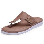 DOCTOR EXTRA SOFT Womens Flat Memory Foam Slippers/Flip-Flops Fashion Stylish Casual Comfortable Diabetic Orthopedic Lightweight Synthetic Slip-on Sandals with Adjustable Buckle for Girls & Ladies D-630