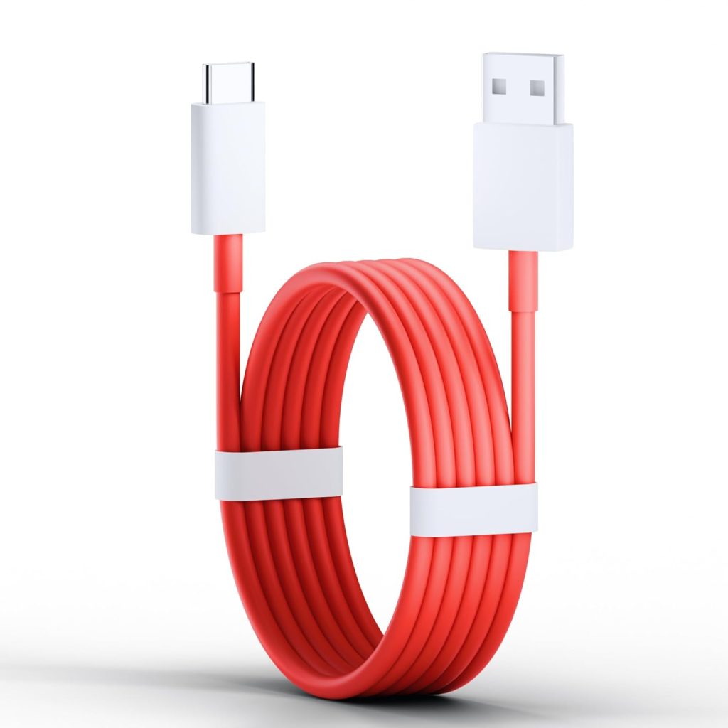 Basesailor 80W Original Fast USB to Type C SuperVooc/Dash Fast Charging Charger Cable Compatible for Oneplus 12/12r/11/11r/10r,10t,10,10 pro,9 Pro,8,8T,7t,7t Pro,6,Nord,4,3,2,2t,Ce2 Lite,Ce3 lite