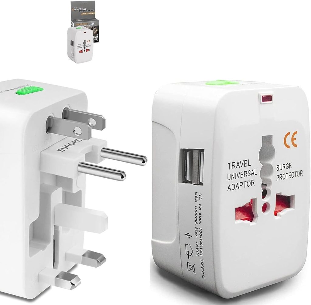 rts 224+ Countries Supported 2024 Universal Travel Adapter Plug Travel Adapter International All in One Worldwide Universal Travel Adapters Compatible with Smart Phone, Laptop, Mobile, Camera, Tablet