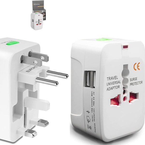 rts 224+ Countries Supported 2024 Universal Travel Adapter Plug Travel Adapter International All in One Worldwide Universal Travel Adapters Compatible with Smart Phone, Laptop, Mobile, Camera, Tablet