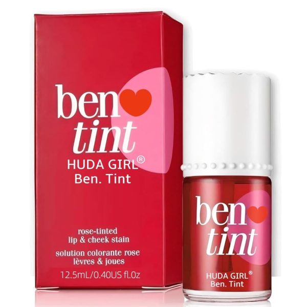 HUDA GIRL Ben Lip Tint Korean Rose Tinted Lip and Cheek Tint for Women, Long Lasting, Waterproof, Smudge-proof Lip Stain | Water Tint | 12.5ml