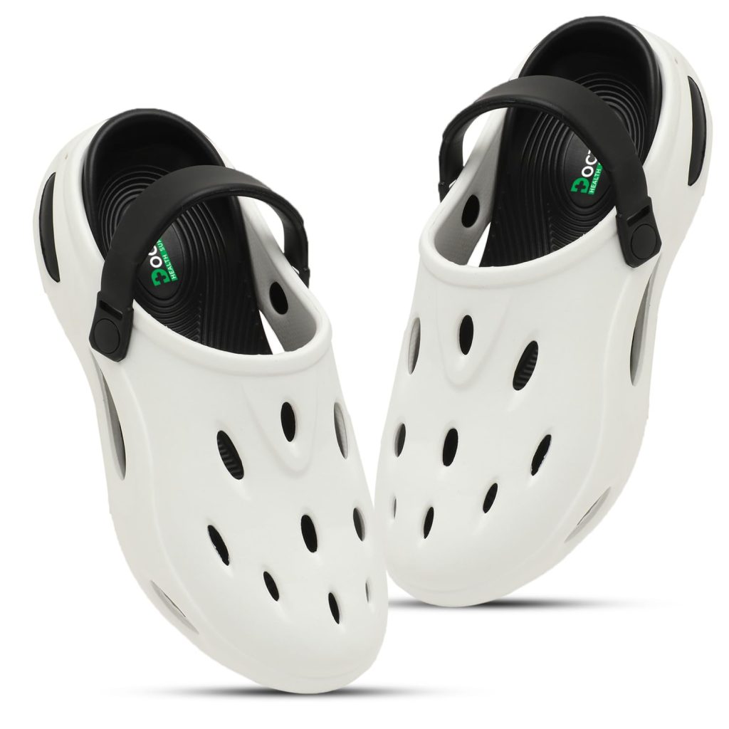DOCTOR HEALTH SUPER SOFT Stylish and Comfortable Anti Skid Men Clogs with Lightweight Cushioned Footwear | Adjustable Strap Clogs for Men | Everyday Use Mules for Men Clogs