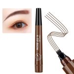 Eyebrow Pen with a 4 Micro-Fork Tip Creates Flawless Natural Looking Brows, Based on Clear Eyebrow Microblading Pen Waterproof, Long-Lasting, Sweat (Brown)