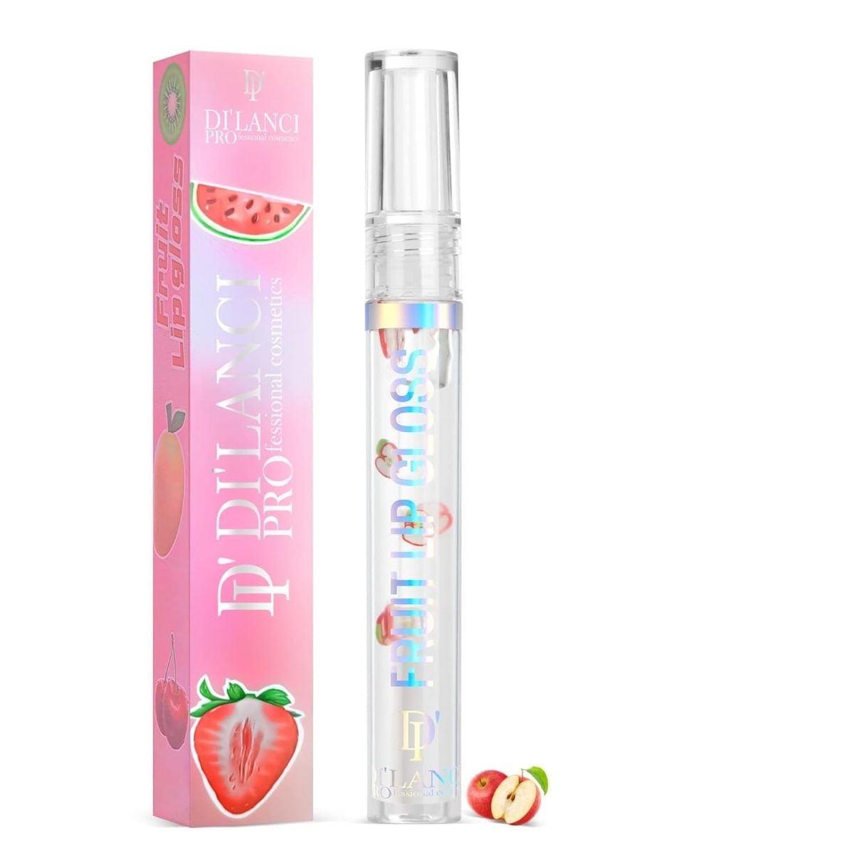 DILANCI Lip Gloss | Strawberry Flavoured Hydrating Lip Balm | Moisturising Oil for Soft, Plump, and Glossy Lips | 3g