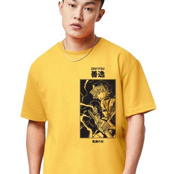 crazymonk Demon Slayer Agastuma Zenistu Anime Oversized T-Shirt