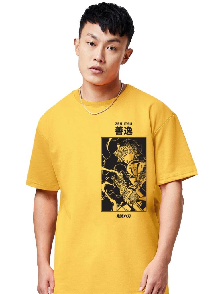 crazymonk Demon Slayer Agastuma Zenistu Anime Oversized T-Shirt