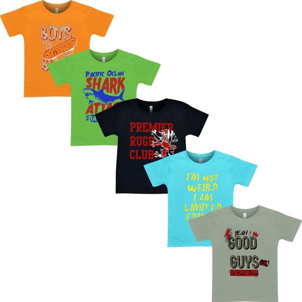 MOTUS Boys' T-Shirt (Pack of 5)