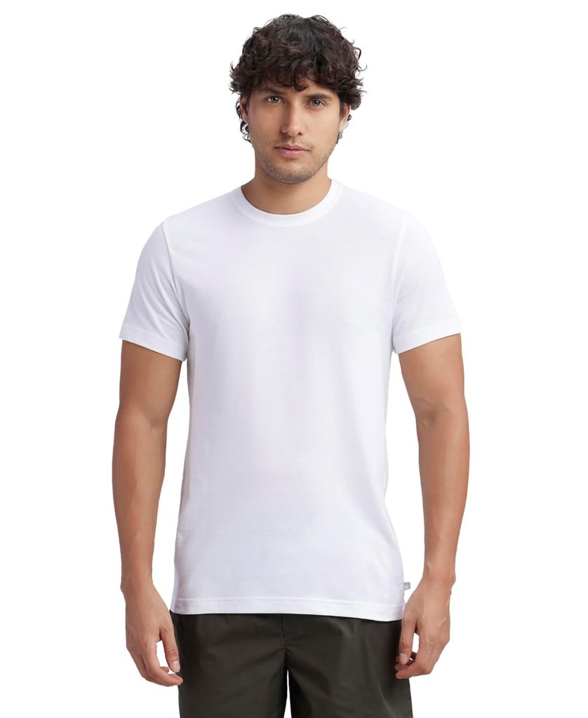 Jockey MC06 Men's Super Combed Cotton Sleeved Regular Fit Inner T-Shirt with Extended Length for Easy Tuck