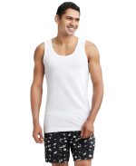 Jockey 8816 Men's Super Combed Cotton Round Neck Slim Fit Sleeveless Vest with Extended Length for Easy Tuck